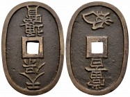 Japón. 100 mon (Tempo Tsuho). 1835-1870. (Km-C7). Ae. 19,19 g. MBC+. Est...20,00. English: Japan. 100 mon (Tempo Tsuho). 1835-1870. (Km-C7). Ae. 19,19...