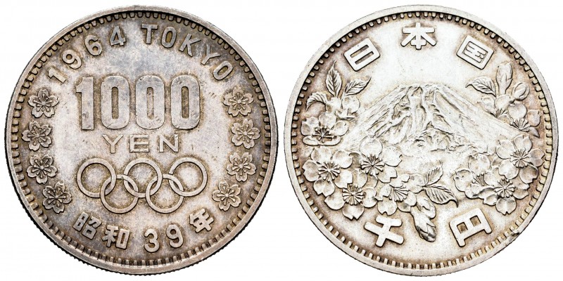 Japón. 1000 yen. 1964. (Km-Y80). Ag. 19,96 g. Juegos Olímpicos Tokyo. EBC-. Est....