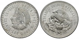 México. 5 pesos. 1948. México. (Km-465). Ag. 29,82 g. Brillo original. SC. Est...20,00. English: Mexico. 5 pesos. 1948. México. (Km-465). Ag. 29,82 g....