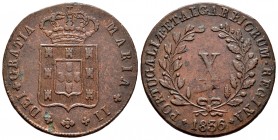 Portugal. María II. 10 reis. 1836. (Km-406). (Gomes-10.02). Au. 12,01 g. MBC-. Est...30,00. English: Portugal. 10 reis. 1836. (Km-406). (Gomes-10.02)....