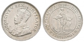 Sudáfrica. George V. 1 shilling. 1924. (Km-17.1). Ag. 5,61 g. EBC-. Est...20,00. English: South Africa. 1 shilling. 1924. (Km-17.1). Ag. 5,61 g. Almos...