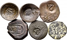 Lote de 6 piezas de cobre de los Austrias reselladas, todas distintas. A EXAMINAR. BC/BC+. Est...45,00. English: Lote de 6 piezas de cobre de los Aust...