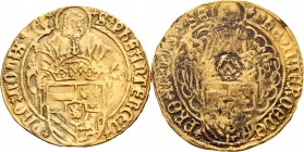 Holanda. Lote de 2 Florines de Felipe el Hermoso con resto de soldadura en ambas monedas. Posiblemete fueron utilizadas como gemelos. A EXAMINAR. MBC-...