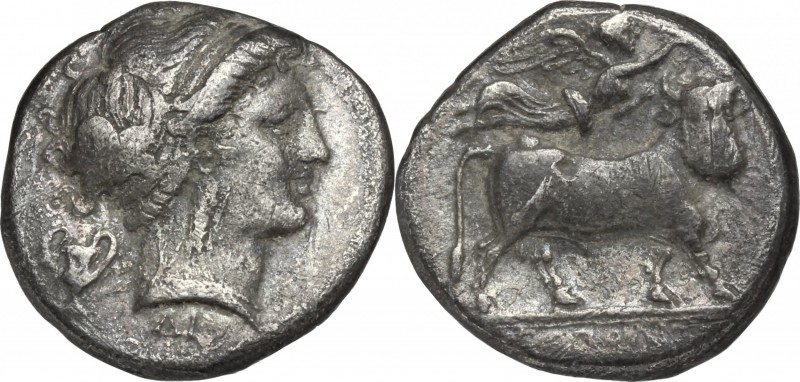 Greek Italy. Central and Southern Campania, Neapolis. AR Didrachm, circa 320-300...