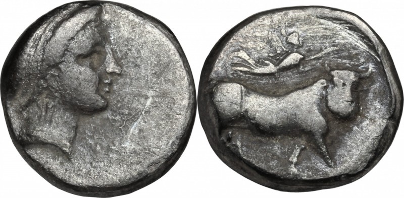 Greek Italy. Central and Southern Campania, Neapolis. AR Didrachm, circa 320-300...