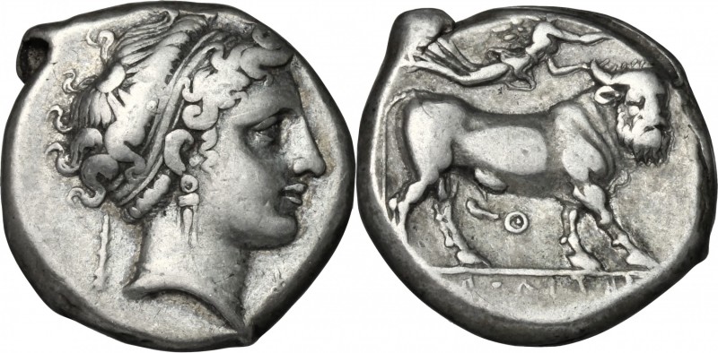 Greek Italy. Central and Southern Campania, Neapolis. AR Didrachm, 300-275 BC. D...