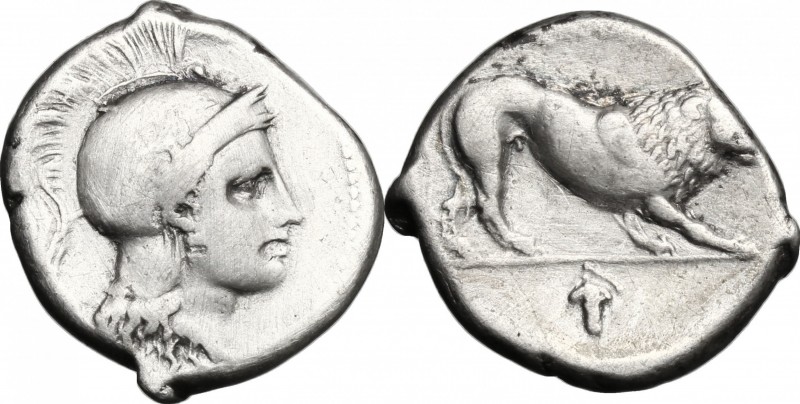 Greek Italy. Northern Lucania, Velia. AR Didrachm, period VII, ca. 300 - ca. 280...