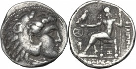 Continental Greece. Kings of Macedon. Philip III Arrhidaios (323-317 BC). AR Tetradrachm, Babylon mint. D/ Head of Herakles right, wearing lion skin. ...