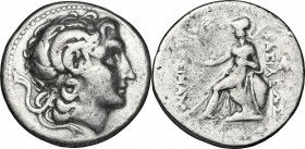 Continental Greece. Kings of Macedon. Lysimachos (323-281 BC). AR Tetradrachm, Amphipolis mint, 306-283 BC. D/ Head of Alexander the Great right, diad...