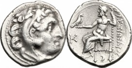 Continental Greece. Kings of Macedon. Antigonos I Monophtalmos (320-301). AR Drachm in the name of Alexander "the Great", Kolophon mint, 310-301 BC. D...