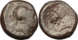 AE Litra, 269 BC. D/ Head of Minerva right, helmeted. R/ Head of horse left. Cr. 17/1g. AE. g. 5.53 mm. 19.00 F.