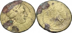 Q. Oppius praetor. AE Dupondius, Laodiceia ad Lycum mint, 88 BC. D/ Head of Venus right, diademed; before, crescent. R/ Victory advancing left, holdin...