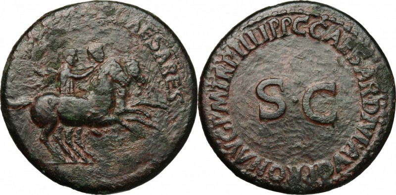 Nero and Drusus Caesar (died 31 and 33 AD respectively). AE Dupondius, struck un...