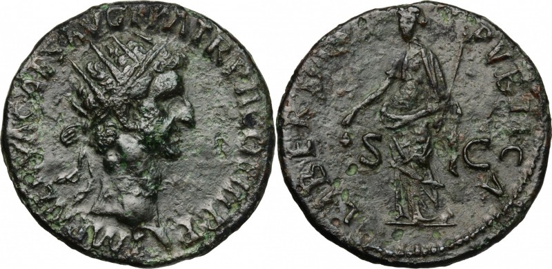 Nerva (96-98). AE Dupondius, 97 AD. D/ Head right, radiate. R/ Libertas standing...