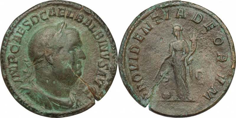 Balbinus (238 AD). AE Sestertius. D/ Bust right, laureate, draped, cuirassed. R/...