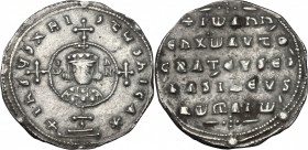 John I Tzimisces (969-976). AR Miliaresion, Constantinople mint, 969-976. D/ Cross crosslet on two steps; in the middle, medallion with bust of John. ...