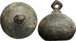 Plumb bob.
 Roman Empire, I century BC - II century AD.
 Bronze, 30x28 mm. 82 g.