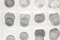 France. Third republic (1870-1940). Lot of 26 AR coins: 11 pieces of 2 francs (1898, 1899, 1901, 1905, 1908, 1910, 1914, 1914 Castelsarrasin, 1916, 19...