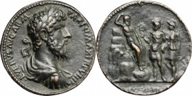 Italy. Lucius Verus (161-169). Cast "Padovanino" medal. After Giovanni Cavino, 1500-1570. Klawans 94, 1. Milano, Civiche raccolte numismatiche 1760. A...