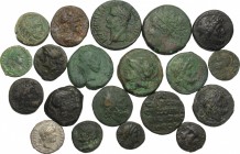 Greek and Roman ancient world. Multiple lot of 1 AR Denarius of Hadrian and 19 AE denominations; including: Punic Sardinia, the Brettii, Apameia, Hier...