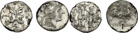 The Roman Republic. Multiple lot of 2 AR Denarii; including: Cr. 239/1 and 281/1. AR. VF.