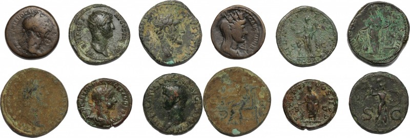 The Roman Empire. Multiple lot of 6 AE denominations; including: Trajan (Provinc...