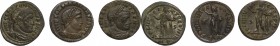 The Roman Empire. Lot of 3 AE Follis; including: Constantine I and Licinius. AE. Some traces of silvering. Good VF.