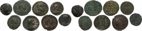 The Roman Empire. Multiple lot of 8 AE denominations; including: Constantine I, Valens and Constantius II. AE. VF:About VF:Good F.