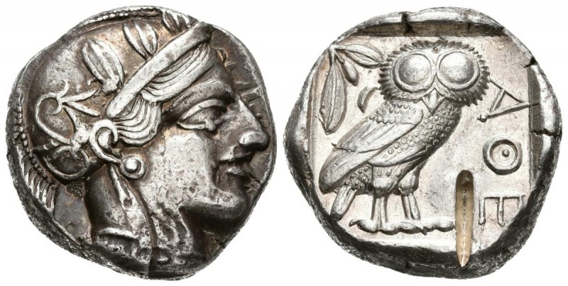 ATICA. Athenas. Tetradracma. 454-404 a.C. (Ar. 17.21g). (Kroll 8; Dewing 1591-8;...