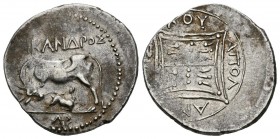 ILIRIA, Apollonia. Dracma. (Ar. 3,23g/19mm). 250-48 a.C. (Ceka 83). MBC.
