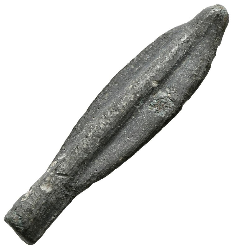 CORINTIO. Moneda tipo flecha. (Ae. 3,11g/35mm). Siglo V-IV a.C. (SNG Stancomb 12...