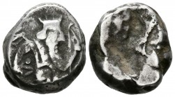 LYDIA, Asia menor. Siglos. (Ar. 5,66g/12mm). Periodo de Artaxerxes I Darius III. 450-330 a.C. (Sean 4683). MBC-.