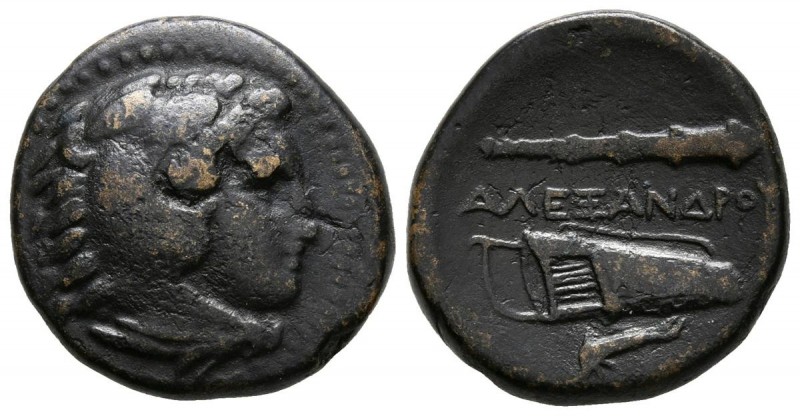 REINO DE MACEDONIA, Alejandro III. Ae18. (Ae. 5,49g/18mm). 336-323 a.C. (Price 3...