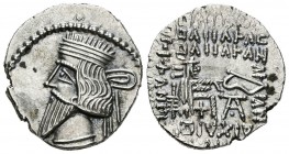 REINO DE PARTIA, Vologases III. Dracma (Ar. 3,64g/19mm). 104-147 d.C. (Sear 5831; Sellwood 78.4). EBC.