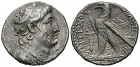 REINO SELEUCIDA, Antíoco VII. Tetradracma. (Ar. 13,43g/27mm). 136-135 a.C. Tiro. (HGC 1074; Sear 7094). MBC+.