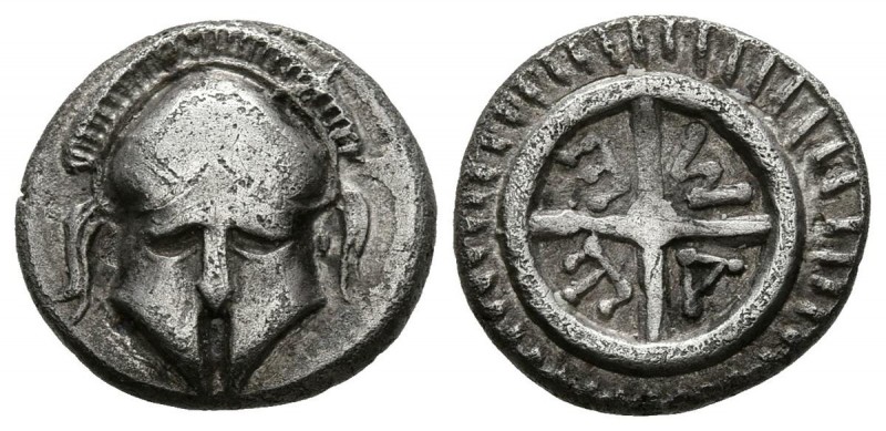 TRACIA, Mesembria. Dióbolo. (Ar. 1,22g/11mm). 450-350 a.C. (SNG Copenhagen 652; ...