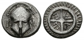 TRACIA, Mesembria. Dióbolo. (Ar. 1,22g/11mm). 450-350 a.C. (SNG Copenhagen 652; Sear 1673). MBC+.