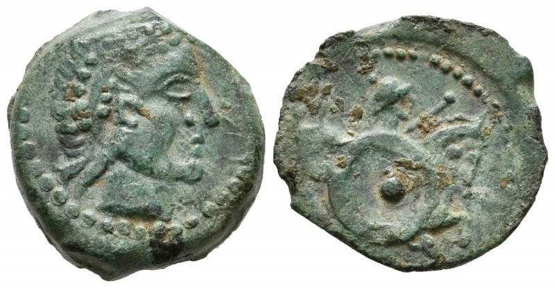 CARISA (Cerca de Bonos, Cádiz). Semis. (Ae. 5,32g/17mm). 50 a.C. (FAB-448). MBC+...