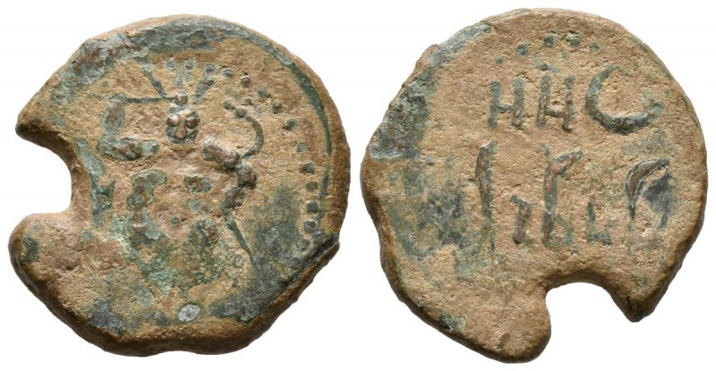 EBUSUS (Ibiza). Semis. (Ae. 5,82g/20mm). 20 a.C. (¿FAB-2053?). MBC.