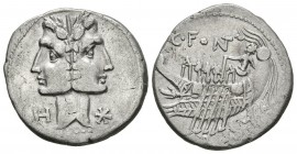 GENS FONTEIA. Denario. (Ar. 3,81g/19mm). 113-114 a.C. Roma. (Crawford 290/1; Sydenham 555). MBC+.