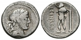 GENS MARCIA. Denario. (Ar. 2,92g/16mm). 82 a.C. Roma. (Crawford 363/1; FFC 888). MBC-.