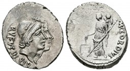 GENS CORDIA. Denario. (Ar. 3,56g/19mm). 46 a.C. Roma. (Crawford 463/1b; RSC Cordia 1). MBC+.