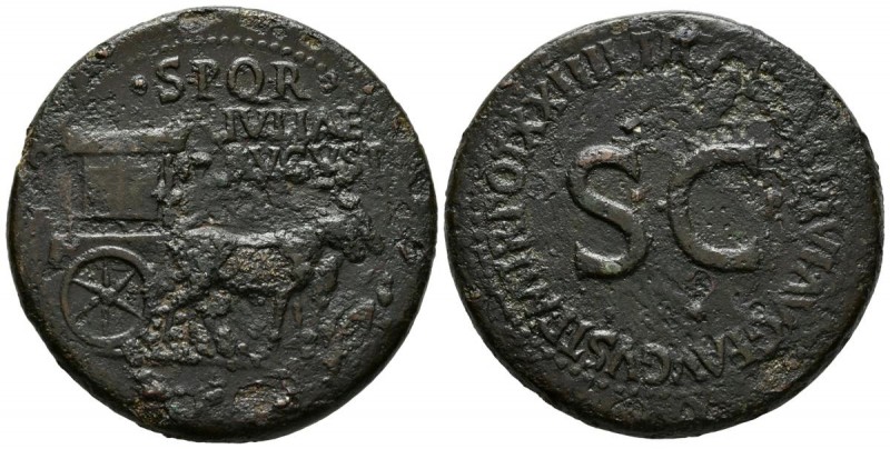 JULIA AUGUSTA (LIVIA). Sestercio. (Ae. 25,97g/35mm). 22-23 d.C. (acuñada en nomb...