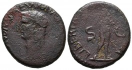 CLAUDIO. As. (Ae. 10,89g/25mm). 42-43 d.C. Roma. (RIC 113). BC+.