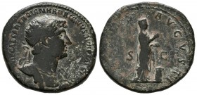 ADRIANO. Dupondio. (Ae. 13,20g/27mm). 119-121 d.C. Roma. (RIC 601; Cohen 1044). MBC-.