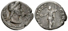 SABINA. Denario. (Ar. 3,17g/17mm). 128-136 d.C. Roma. (RIC 401a; Cohen 37). MBC.