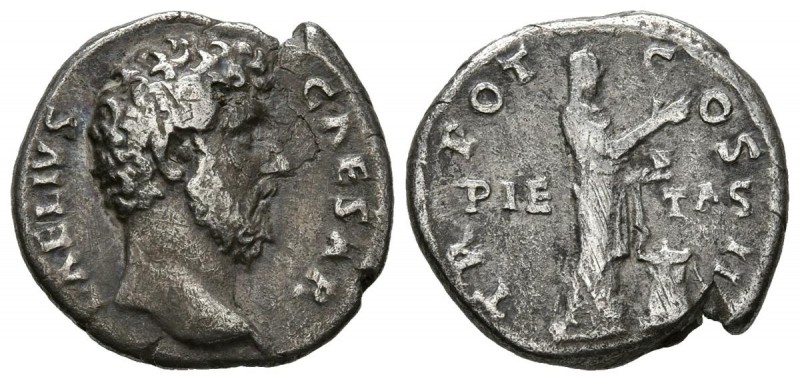 AELIO. Denario. (Ar. 2,73g/16mm). 137 d.C. Roma. (RIC 438/9; Cohen 36). MBC. Esc...