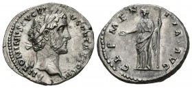 ANTONINO PIO. Denario. (Ar. 2,98g/18mm). 140-143 d.C. Roma. (RIC 64; Cohen 124). EBC-.