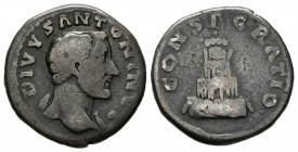 ANTONINO PIO. Denario. (Ar. 3,07g/17mm). 161 d.C. (acuñada a nombre de Marco Aurelio y Lucio Vero). Roma. (RIC 438). BC+.