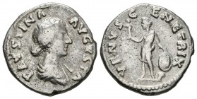 FAUSTINA II. Denario. (Ar. 2,89g/18mm). 161-175 d.C. Roma. (RIC 734; Cohen 280). MBC.